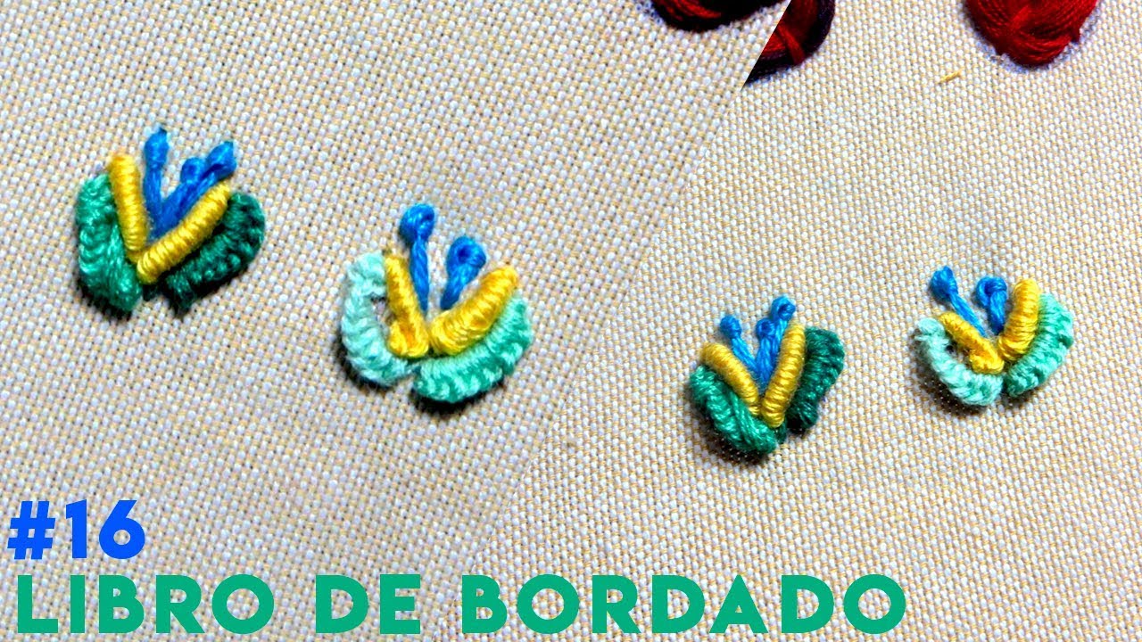 LIBRO DE BORDADO: PUNTO CAST- ON, PUNTO PISTILO Y PUNTO BULLION #16