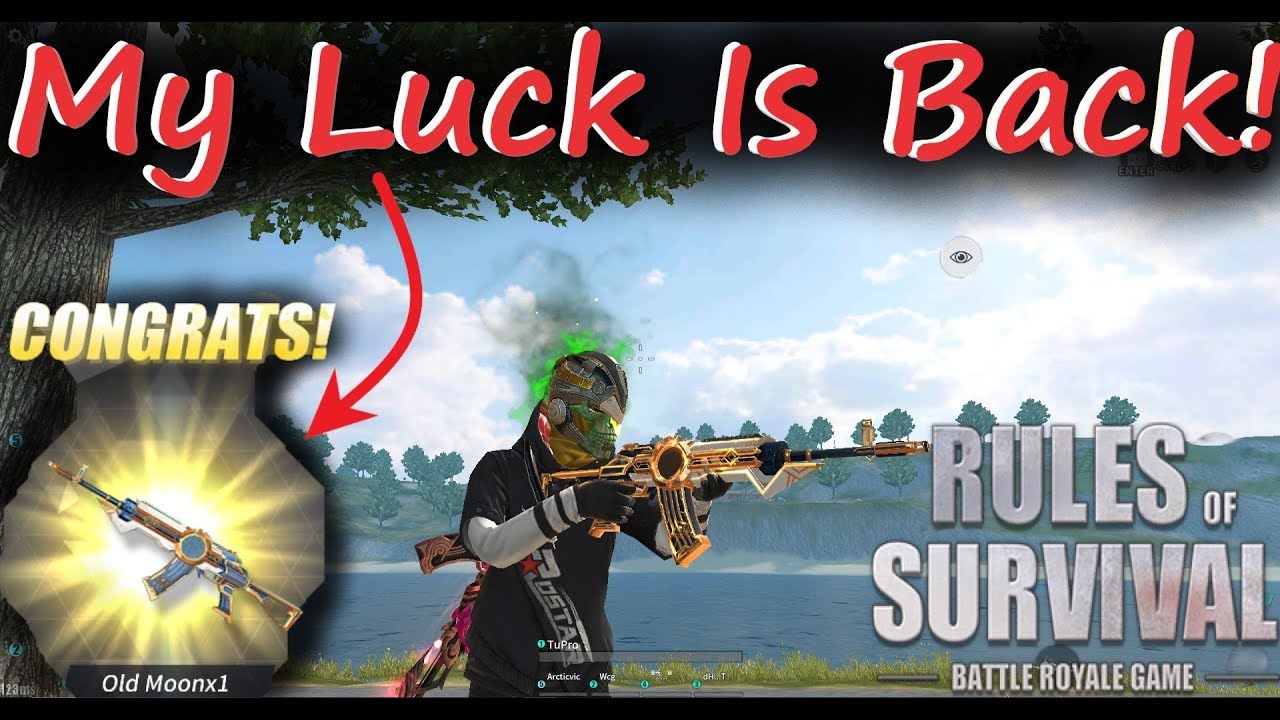 Pulling The Old Moon AN94 Skin for 10 Diamonds!! *INSANE LUCK* - Rules Of Survival Update