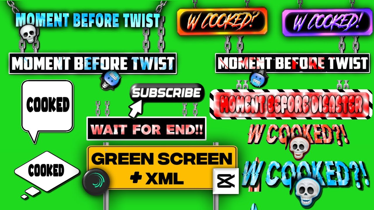 GREEN SCREEN TROLL FACE EDITING PACK + XML || XML + GREEN SCREEN