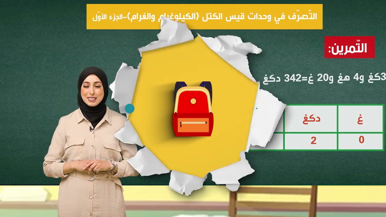 التصرف في وحدات قيس الكتل - الكيلوغرام و الغرام - الجزء الاول