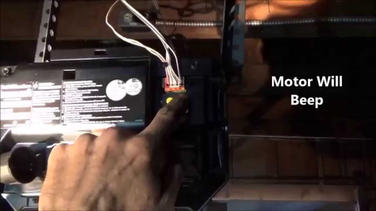 Ограничения хода – регулировка кнопок Chamberlain, LiftMaster/Program