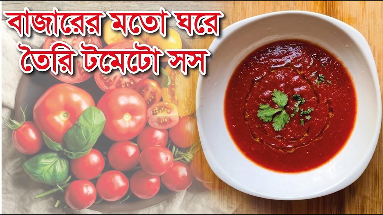 ঘরে তৈরি টমেটো সস | Easy Homemade Tomato Sauce Recipe