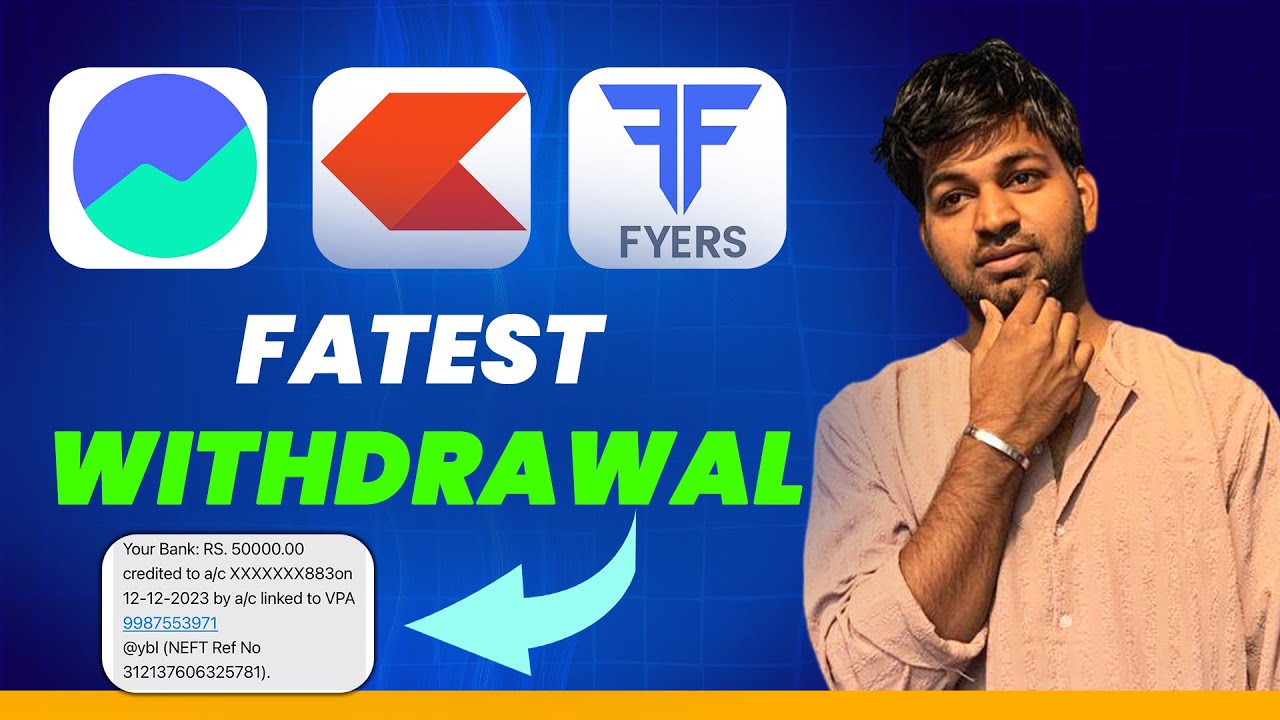 Fyres vs grow vs zerodha sabse fast withdrawal kisme hai | best broker withdrawal money