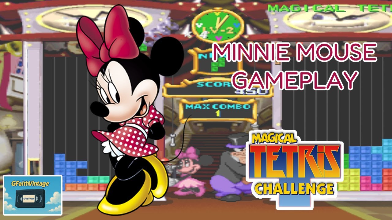 Magical Tetris Challenge (PS1) - Minnie Mouse Gameplay