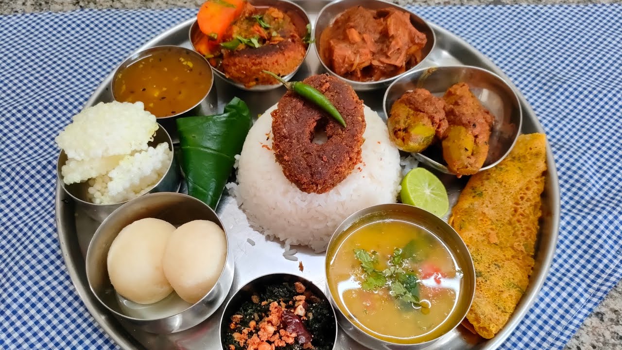 পেঁয়াজ রসুন ছাড়া সম্পূর্ন নিরামিষ বাঙালি থালি /pure veg bengali thali without garlic and onion