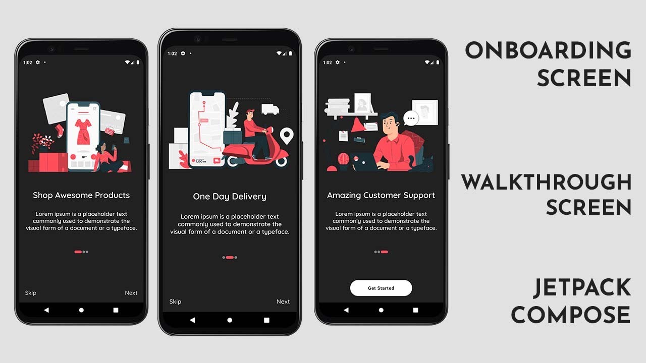 Walkthrough/Onboarding Screen | Jetpack Compose | Android Studio