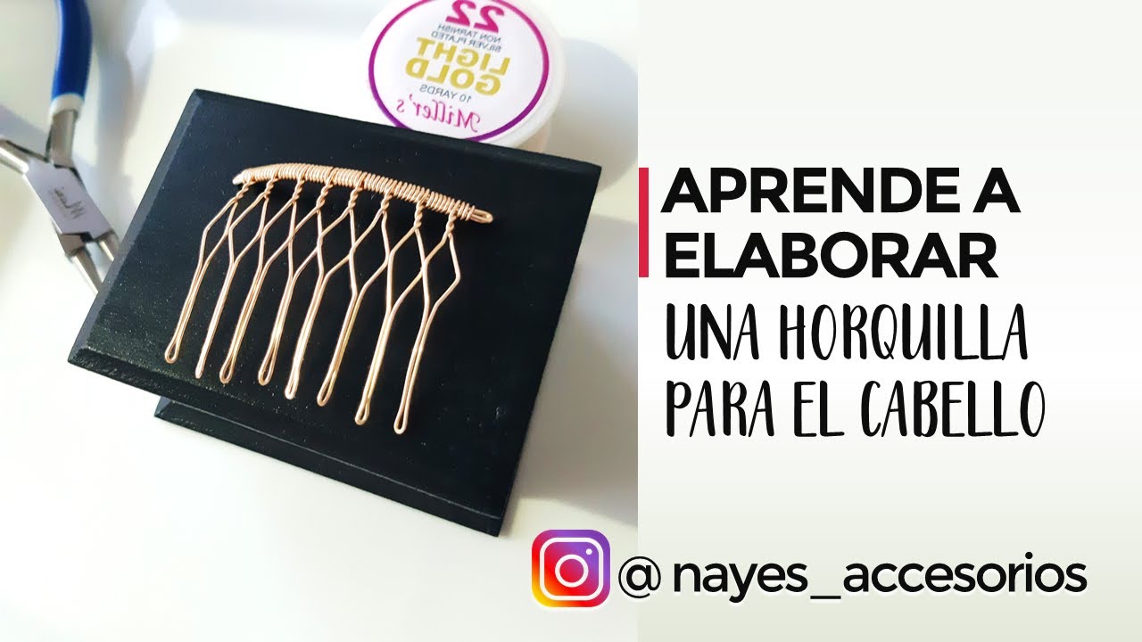 TUTORIAL: Aprende a hacer una HORQUILLA para TOCADO DE BODA (BISUTERIA CON ALAMBRE) DIY