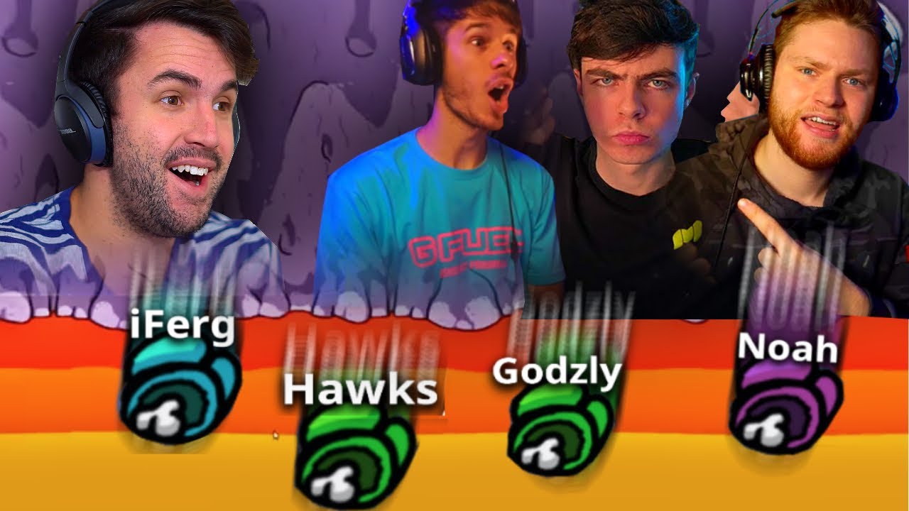 900 IQ win with 0 KILLS vs CODM Youtubers in Among Us! (ft. iFerg, Hawksnest, Noah, Godzly)