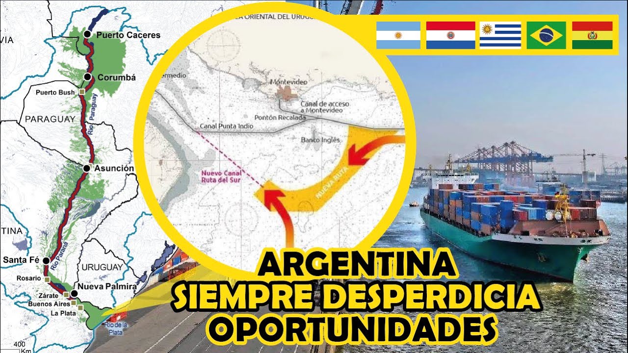 🚢 GUERRA DE PUERTOS: Hidrovía Paraguay-Paraná + Canal Magdalena + Puerto de Montevideo