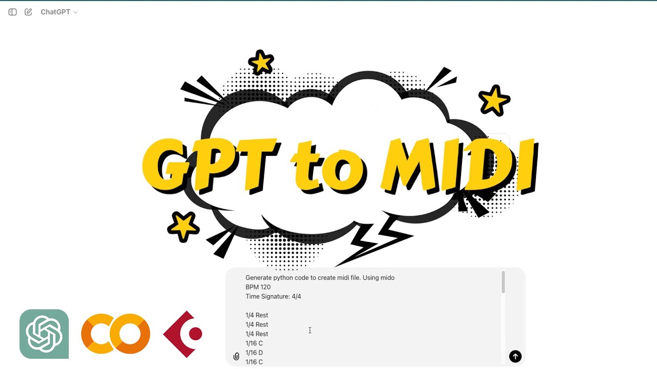 Use ChatGPT to create MIDI files