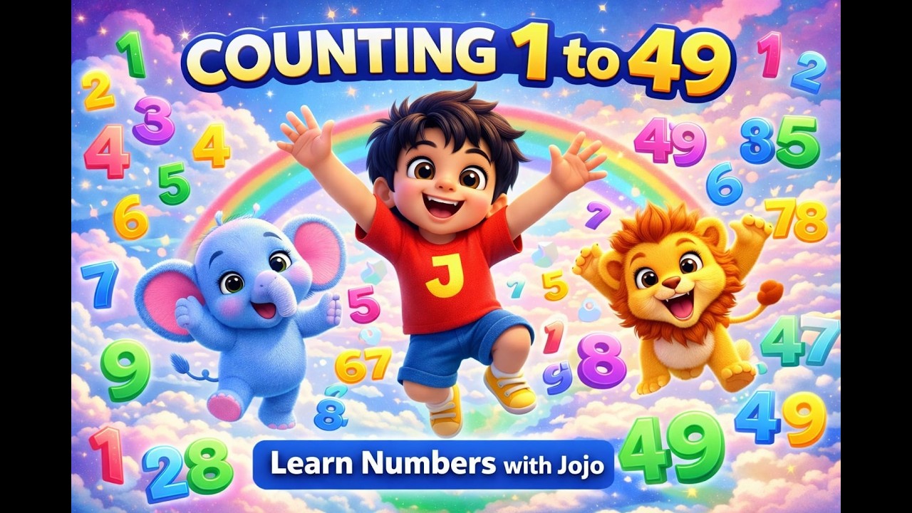 Counting 1 to 49 for Kids | Learn Numbers with Jojo, Nilu & Sheru