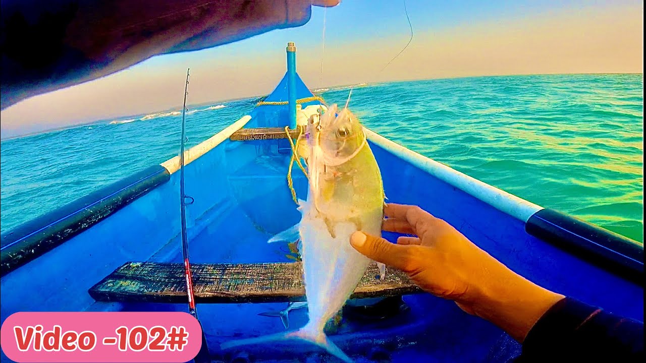 Boat fishing  for Trevally and queens || Rod reel fishing || coastal fishing ರಾಡ್ನೊಂದಿಗೆ ಮೀನುಗಾರಿಕೆ