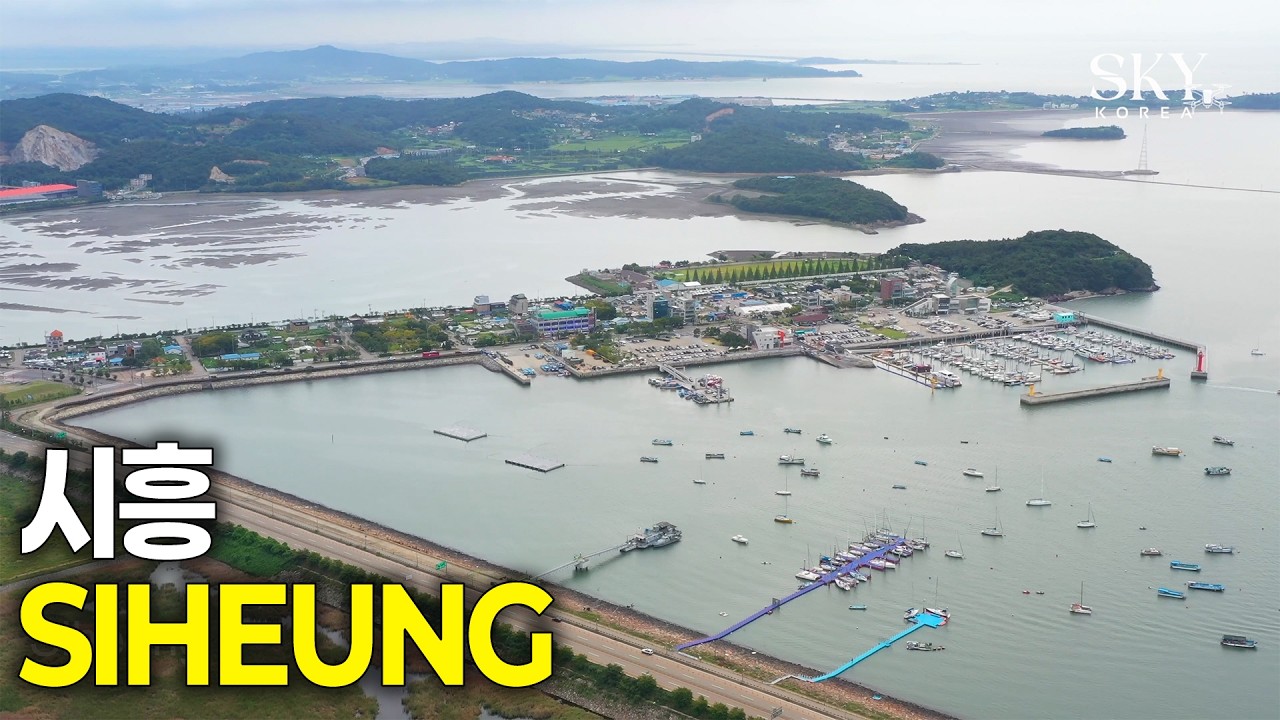 하늘에서 본 시흥(4K) 2편 | 서해의 황금빛 보석, 시흥 시화나래 일몰부터 배곧신도시까지 드론 투어 #월곶항 #서해안일몰 #노을맛집 #경기도여행 #드론투어 #시화방조제