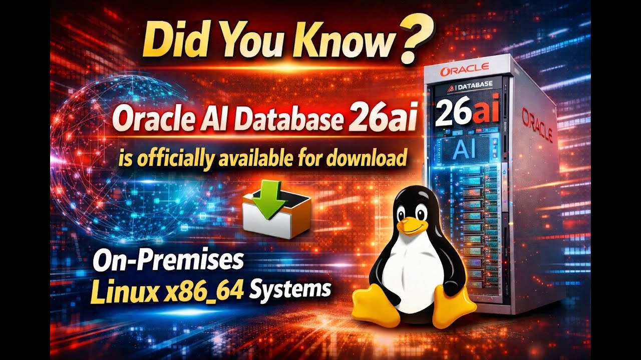 Did You Know? | Oracle AI Database 26ai for Linux x86_64 On-Premises Download | Officially Available