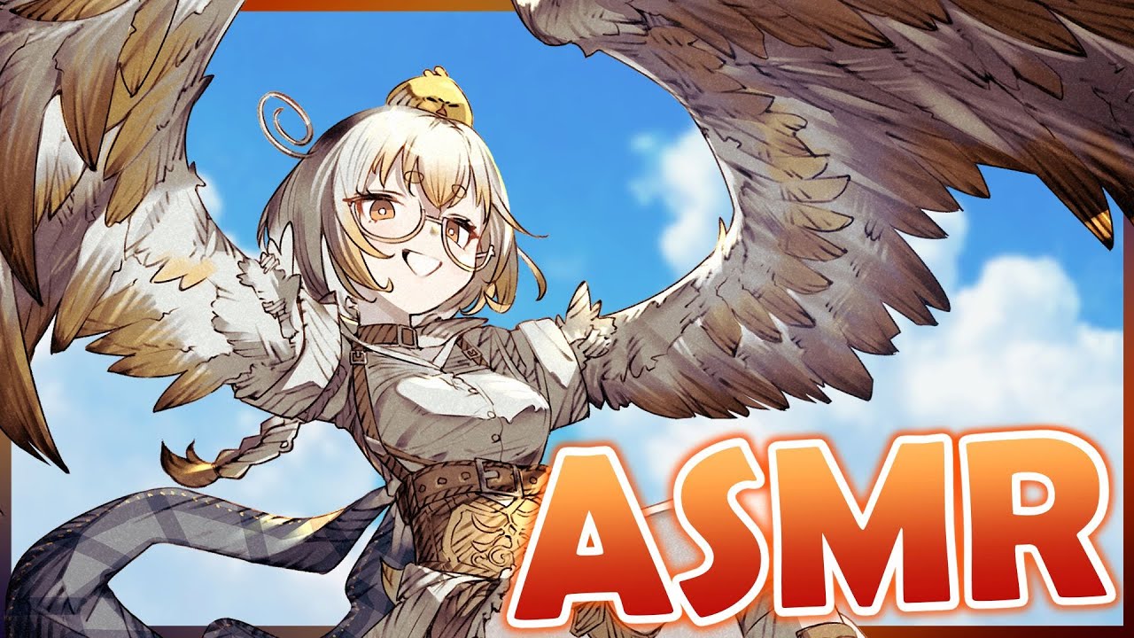 【3DIO ASMR】Relax In My Wings💓 Harpy Girl Heals You With Fluffy Tingly Triggers ♡ Ear Blowing ♡