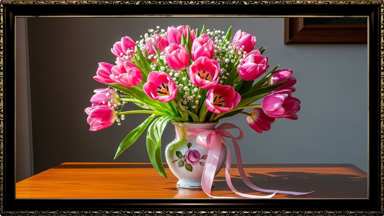 Traditional Flower Oil Painting | Elegant Art Background