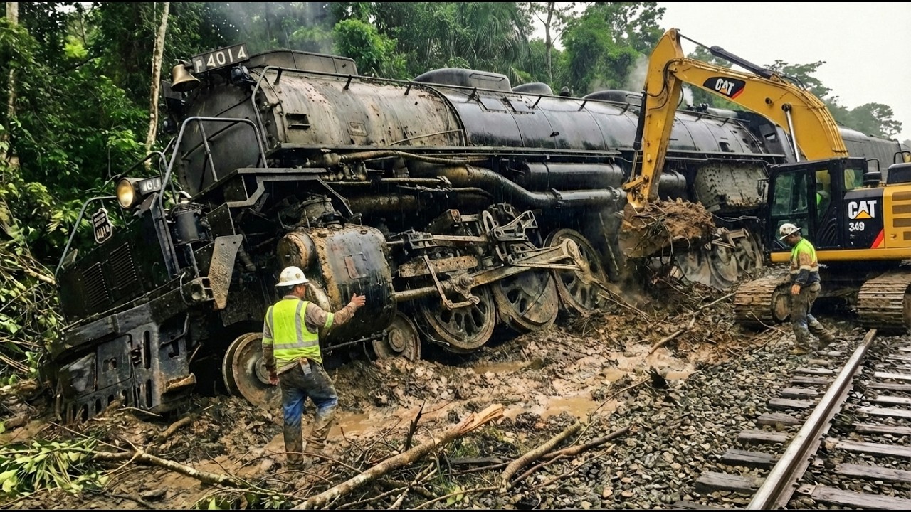 ASMR Train Restoration | Union Pacific Big Boy 4014 Reborn from Jungle Wreck (Ultra Realistic)