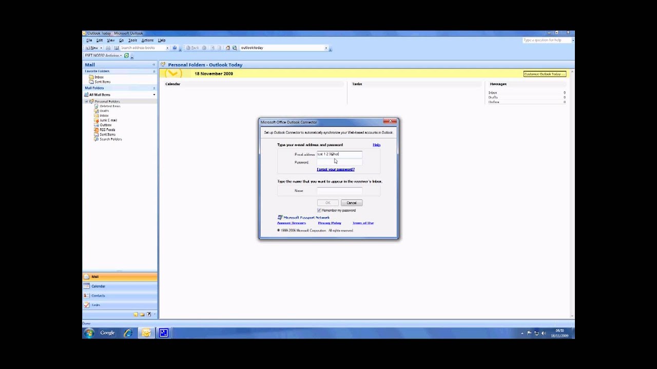 How to set up hotmail in outlook 2007