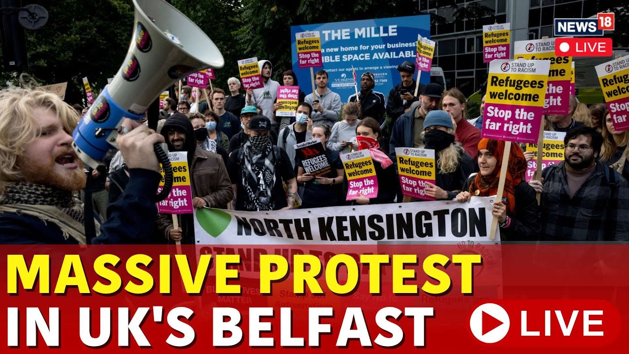 UK Riots Live | Massive Protest Outside Belfast City Live | UK Protest Live | UK News | UK Crisis
