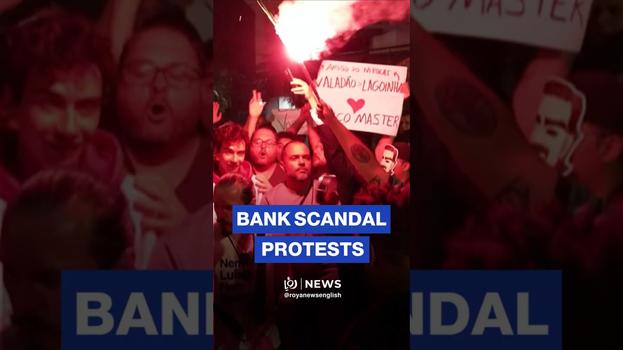 Protesters rally in Sao Paulo over Master Bank fraud scandal