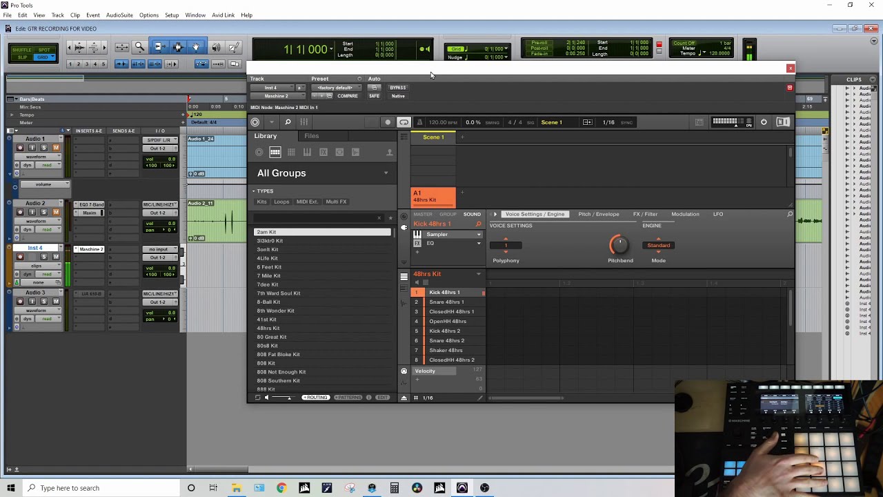 How to record Maschine Mk3 MIDI on a Pro Tools instrument track