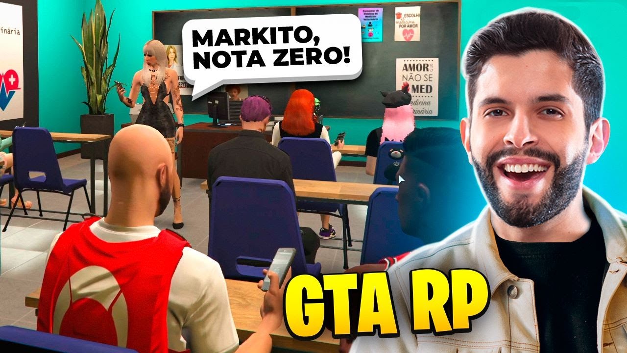 PRIMEIRA AULA DE MEDICINA NO GTA RP UNIVERSITÁRIO!!