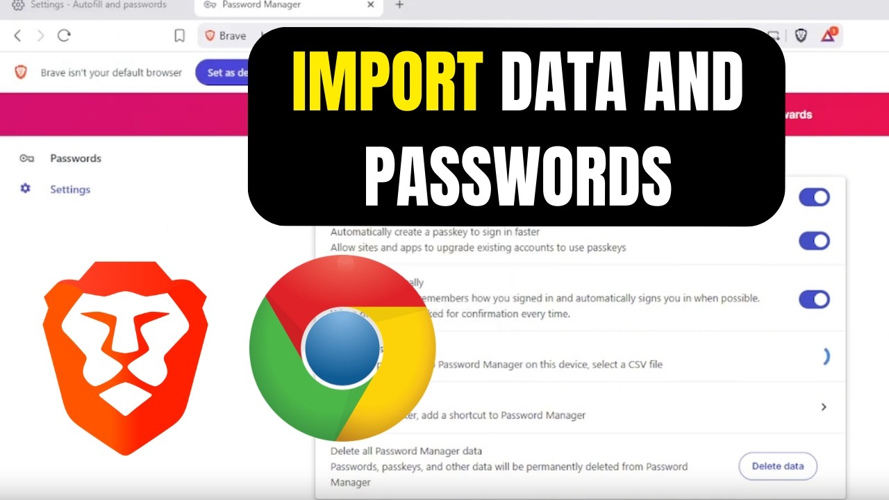 Import Data and Passwords from Chrome to Brave Browser &ndash; Complete Tutorial