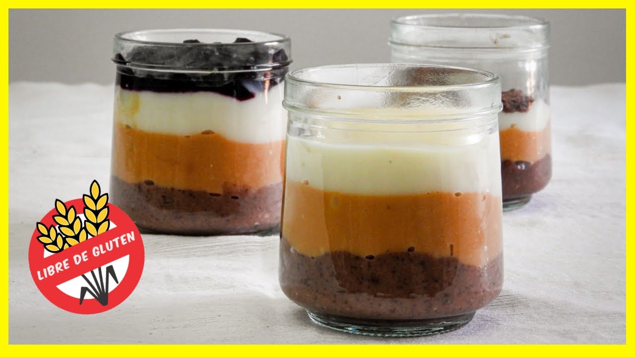 POSTRE F&Aacute;CIL y r&aacute;pido SIN HORNO y SIN GLUTEN [1 preparaci&oacute;n para 3 sabores]