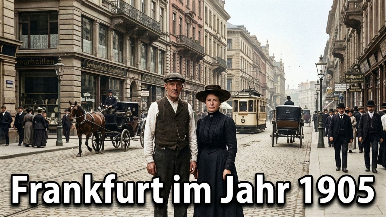 So war das Leben auf den Straßen von Frankfurt im Jahr 1905 (KI-Rekonstruktion)