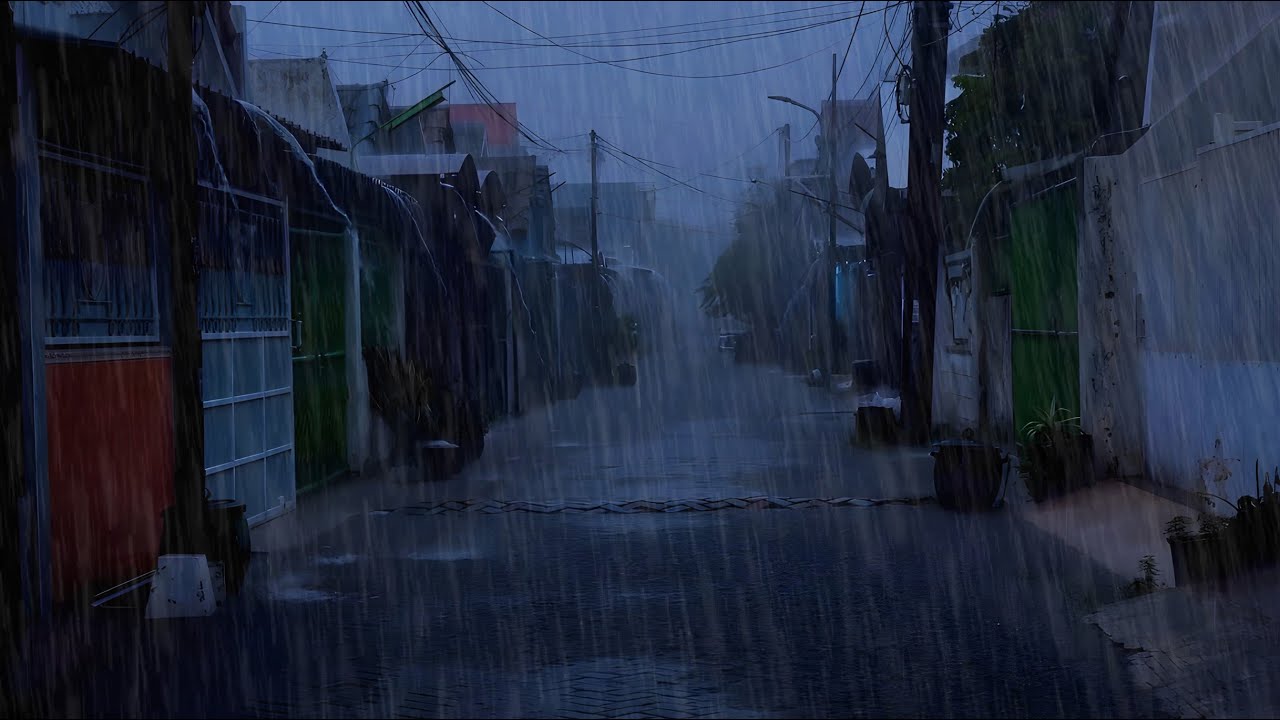 Realistic Rainfall with Thunder for Anxiety Relief, Emotional Calm, and Deep Night Sleep