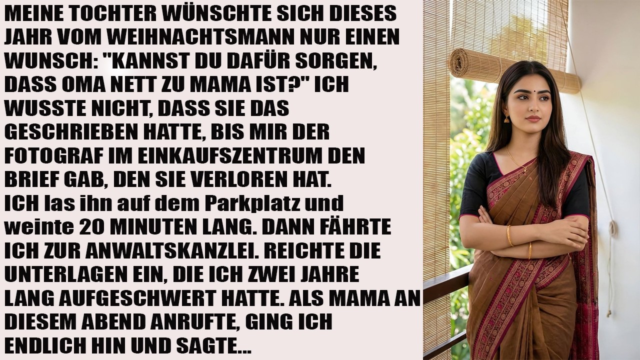 Meine Tochter bat den Weihnachtsmann: „Oma soll nett zu Mama sein!“