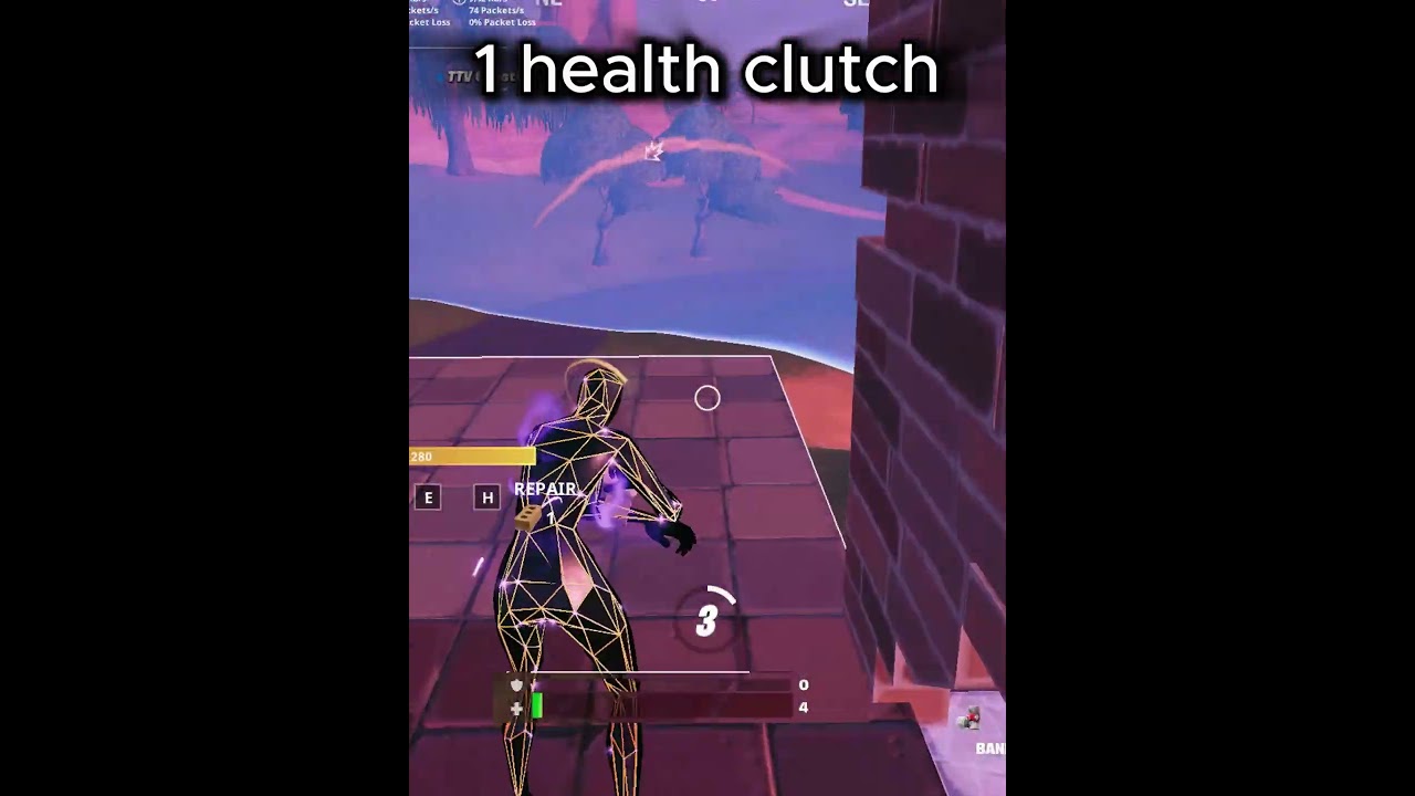 1 HEALTH CLUTCH #fortnite #reload #halobt #mythic#fortnite #insane #rare