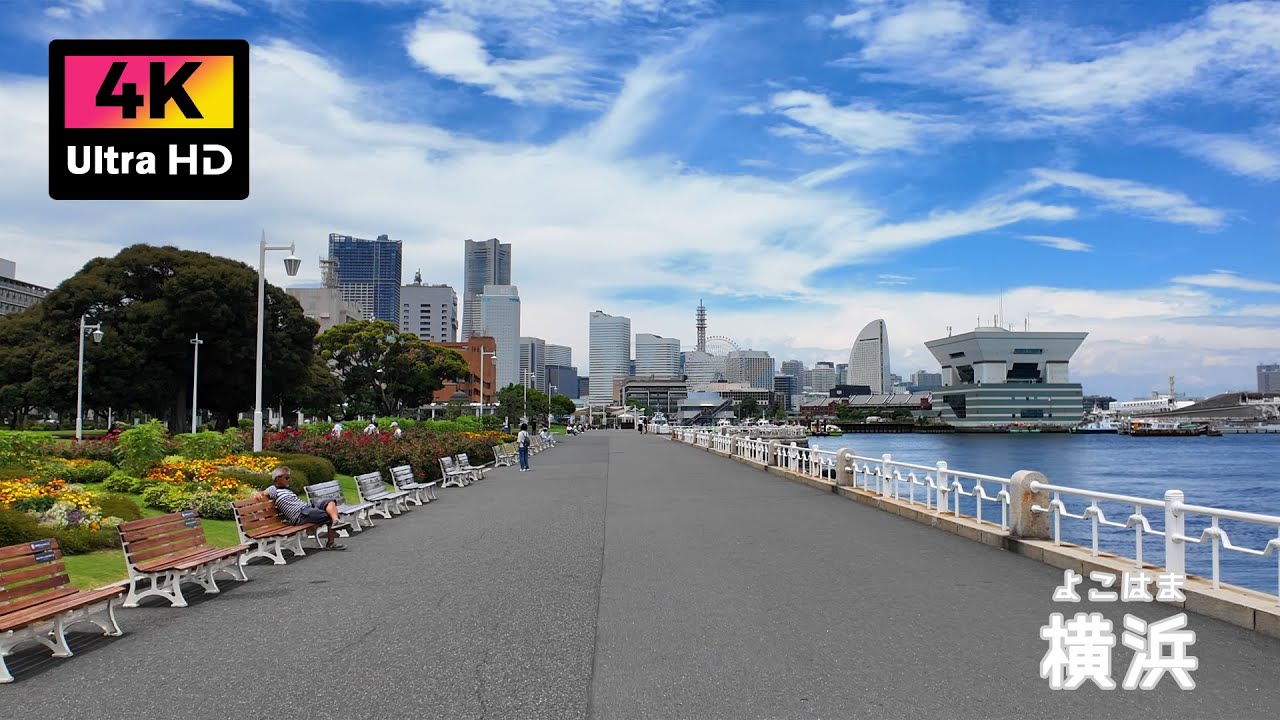 【4K】横浜 山下公園から赤レンガ倉庫まで散歩 (Jun. 2025) | Walk from Yamashita Park to Red Brick Warehouse in Yokohama.