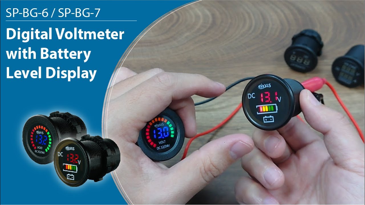 Digital Voltmeter with Battery Level Display - SP-BG6 & SP-BG7