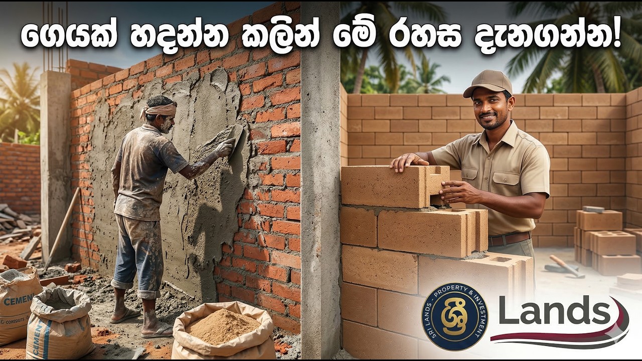 AC නැතුවම ගේ ඇතුළ AC කළා වගේ තියාගන්න පුළුවන් අලුත්ම ගඩොල! ❄️🧱