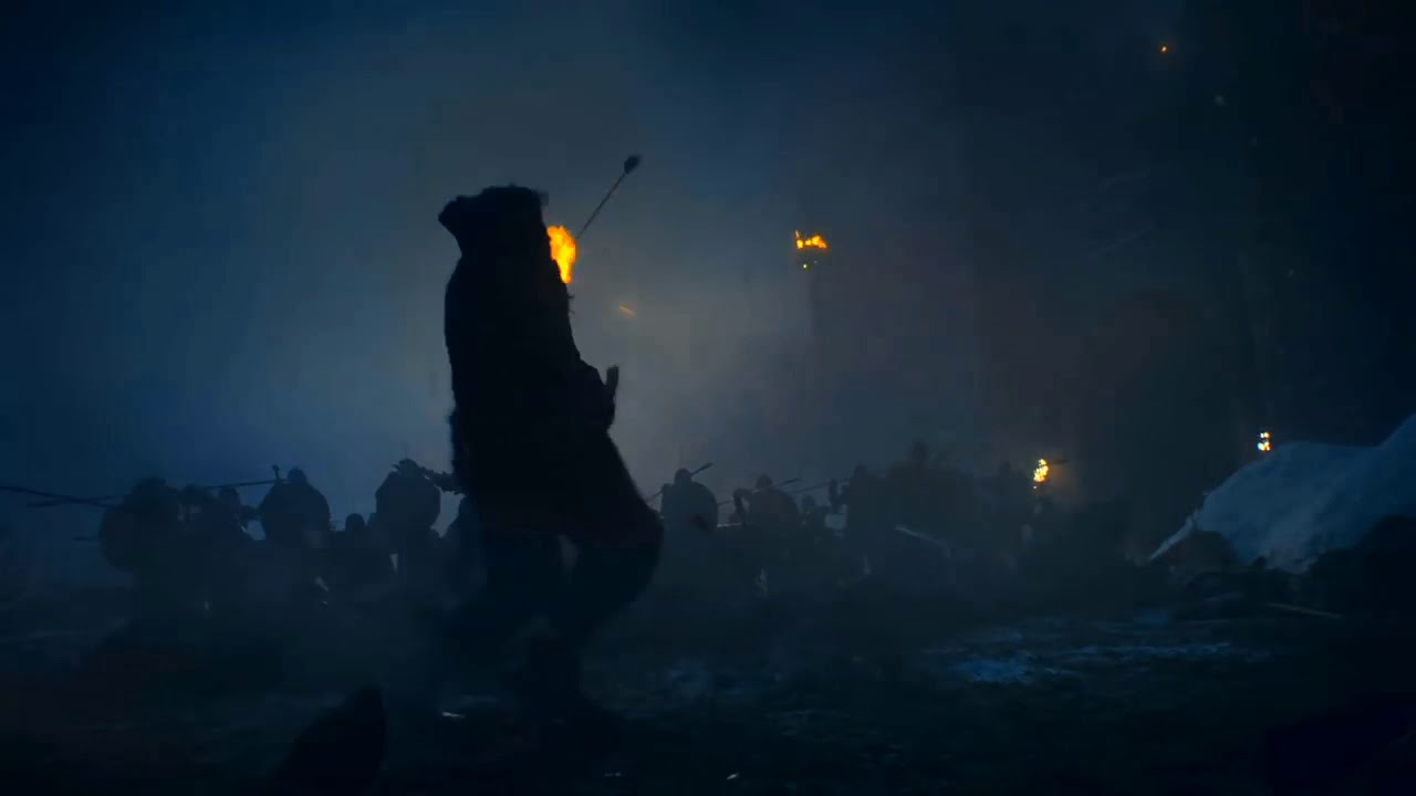 Melisandre Lights the Trench Around Winterfell - Game of Thrones - The Long Night HD