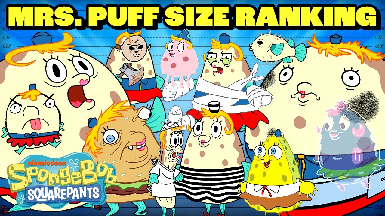 Mrs. Puff Ranking By Size! 📏 | @SpongeBobOfficial