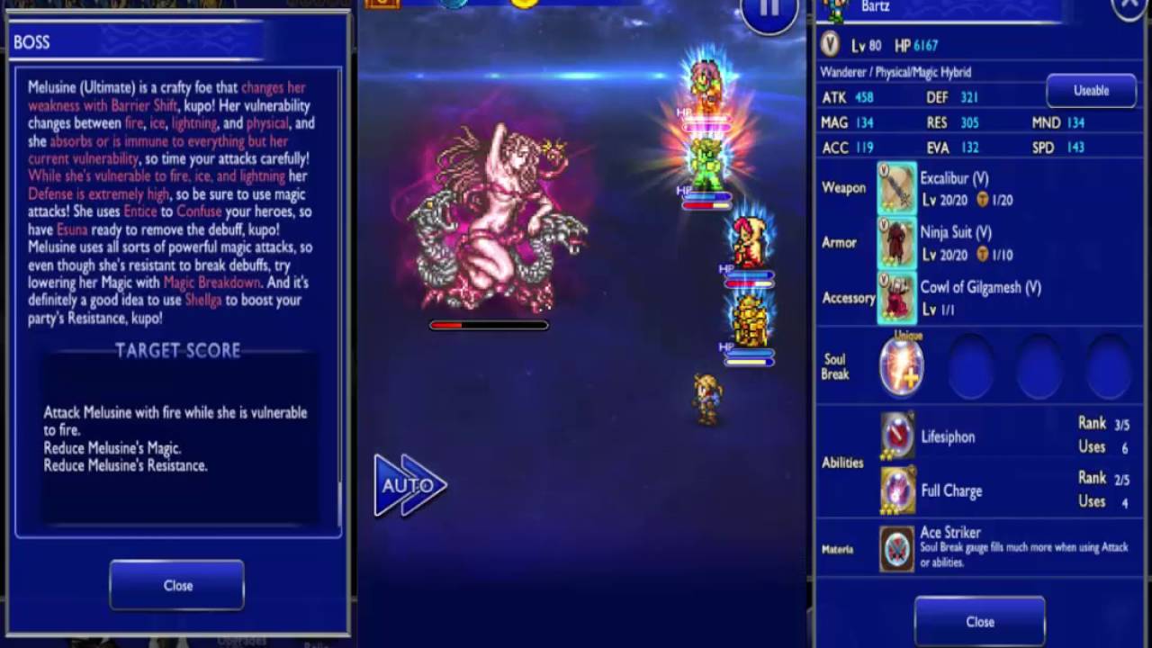 [FFRK-ita] FFV The Princess and the Pirate \ The Guardian Tree (Ultimate)(Cid Mission)