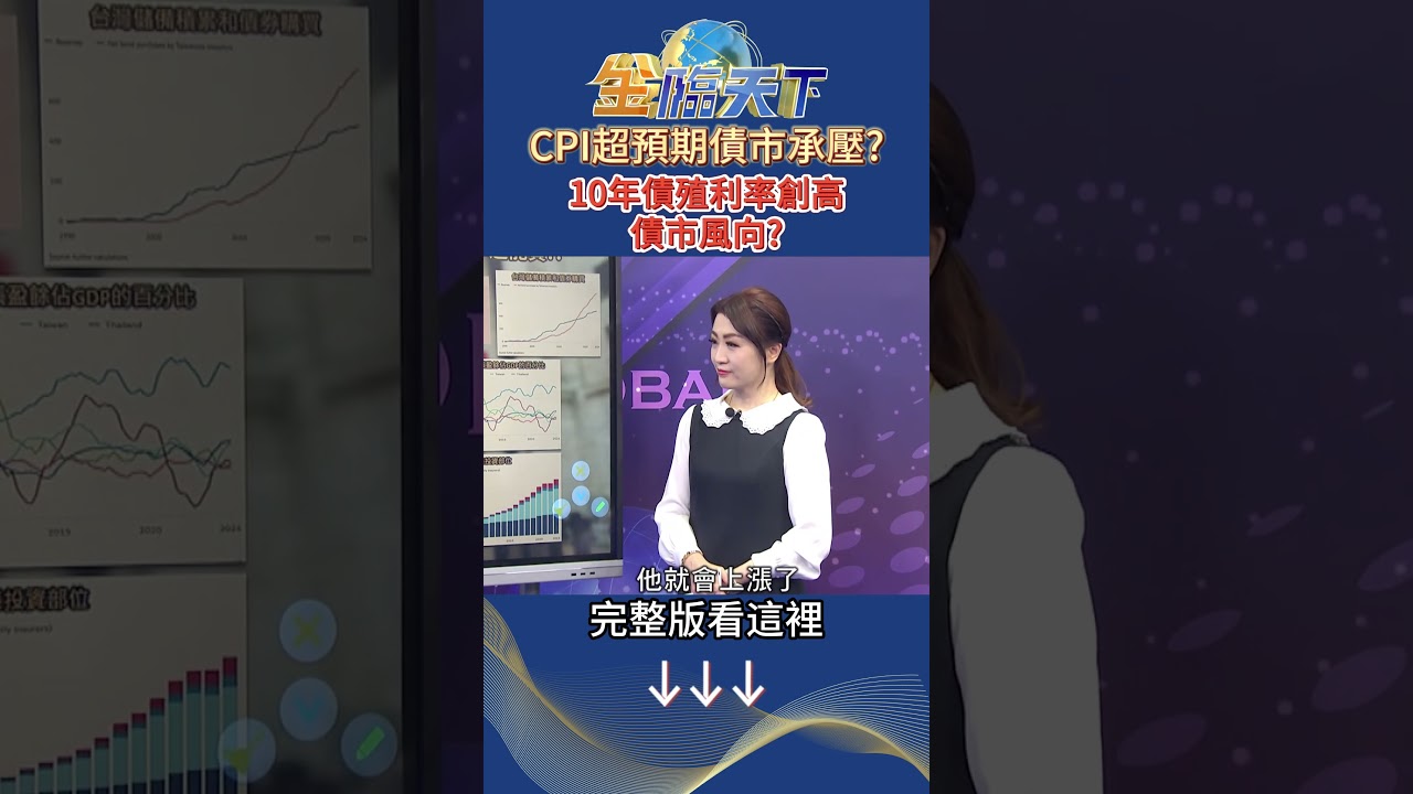 CPI超預期債市承壓？ 10年債殖利率創高 債市風向？#金臨天下 #游庭皓 #shorts 20250213