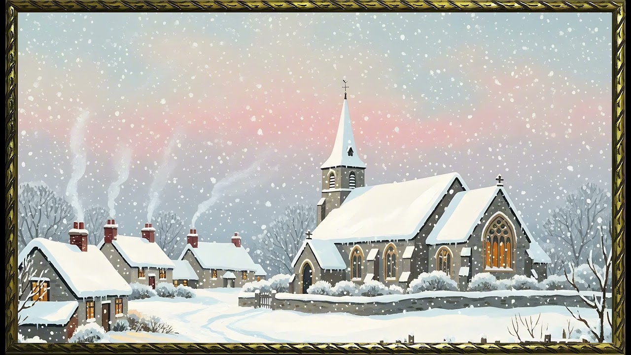 Vintage Winter Plains in Peaceful Quiet | Gold Frame TV Art | Art Screensaver for TV | Wall Art