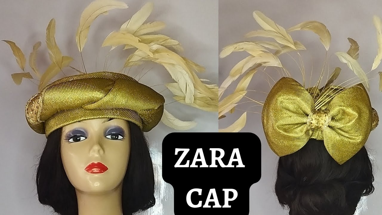 How to make Zara Cap with Folded Twist and Bow #turban#turbantutorial#headgear