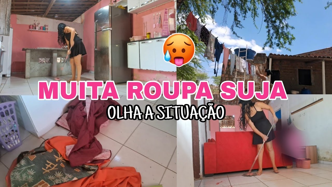 MUITA ROUPA SUJA +OLHA A SITUAÇÃO//CHEGOU A ÁGUA ❤️🙏