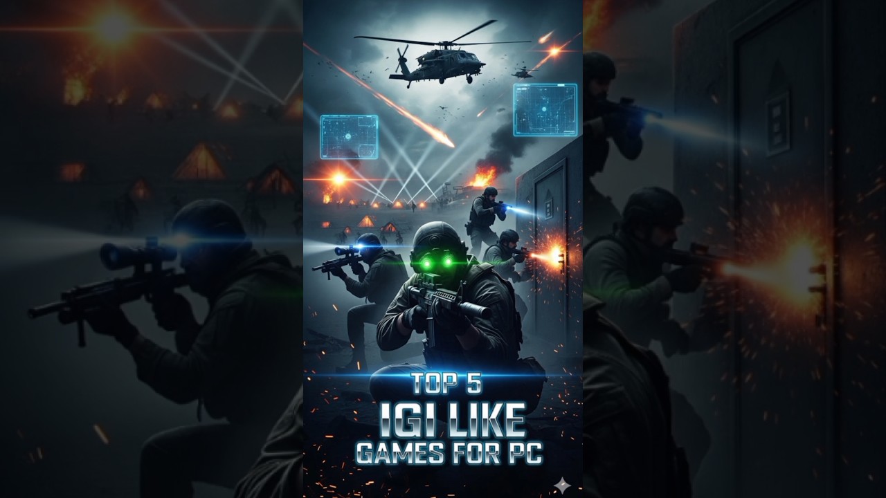 Top 5 Best IGI Like Games for PC #igilikegames #pcshootergames #top5games  #stealthgames #gaming2025