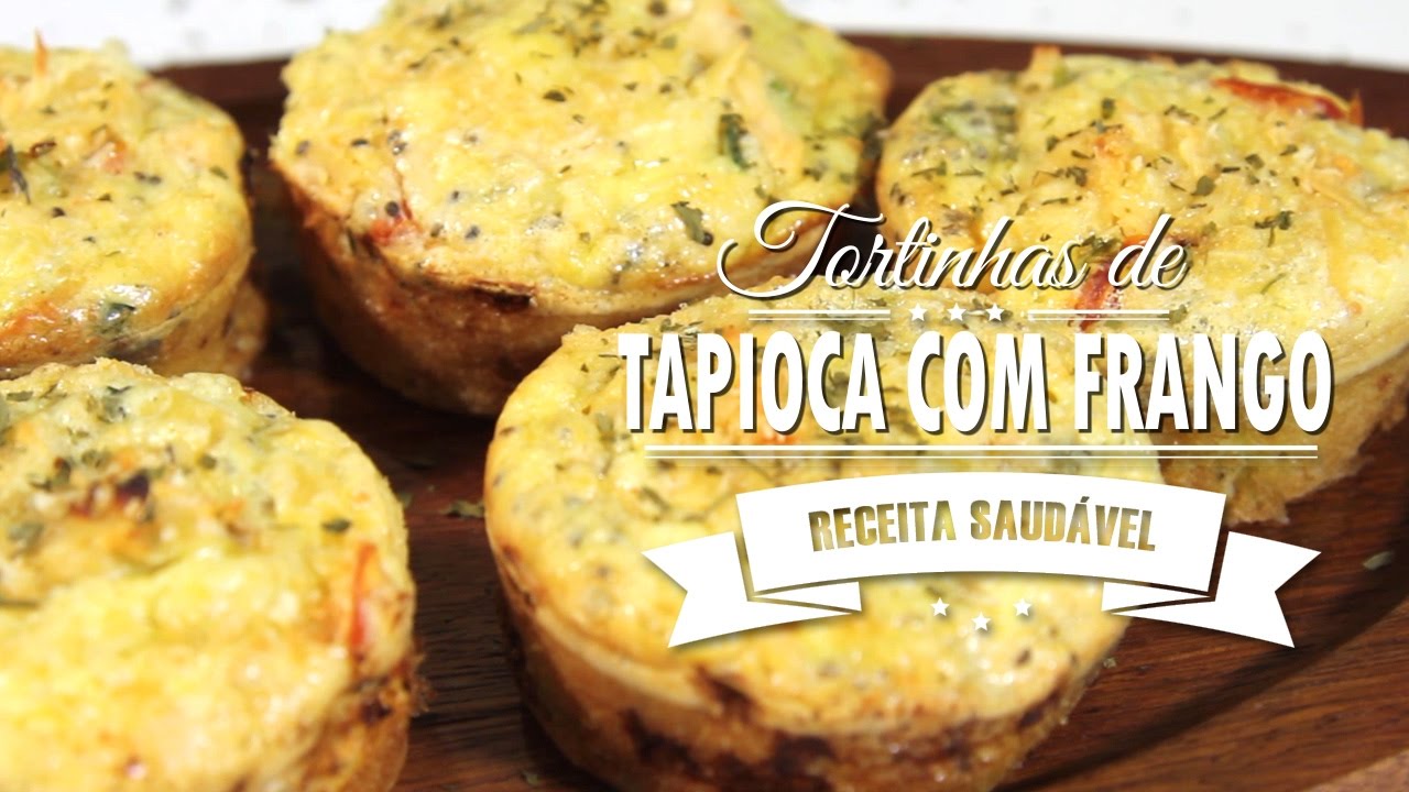 TORTINHAS DE TAPIOCA COM FRANGO sem glúten