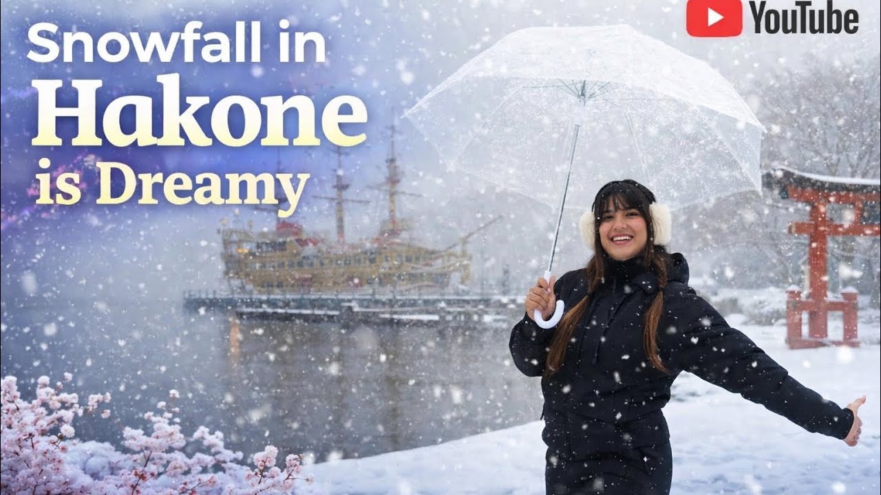 Hakone in Snowfall ❄️ Winter Magic in Japan | Lake Ashi Snow Vlog