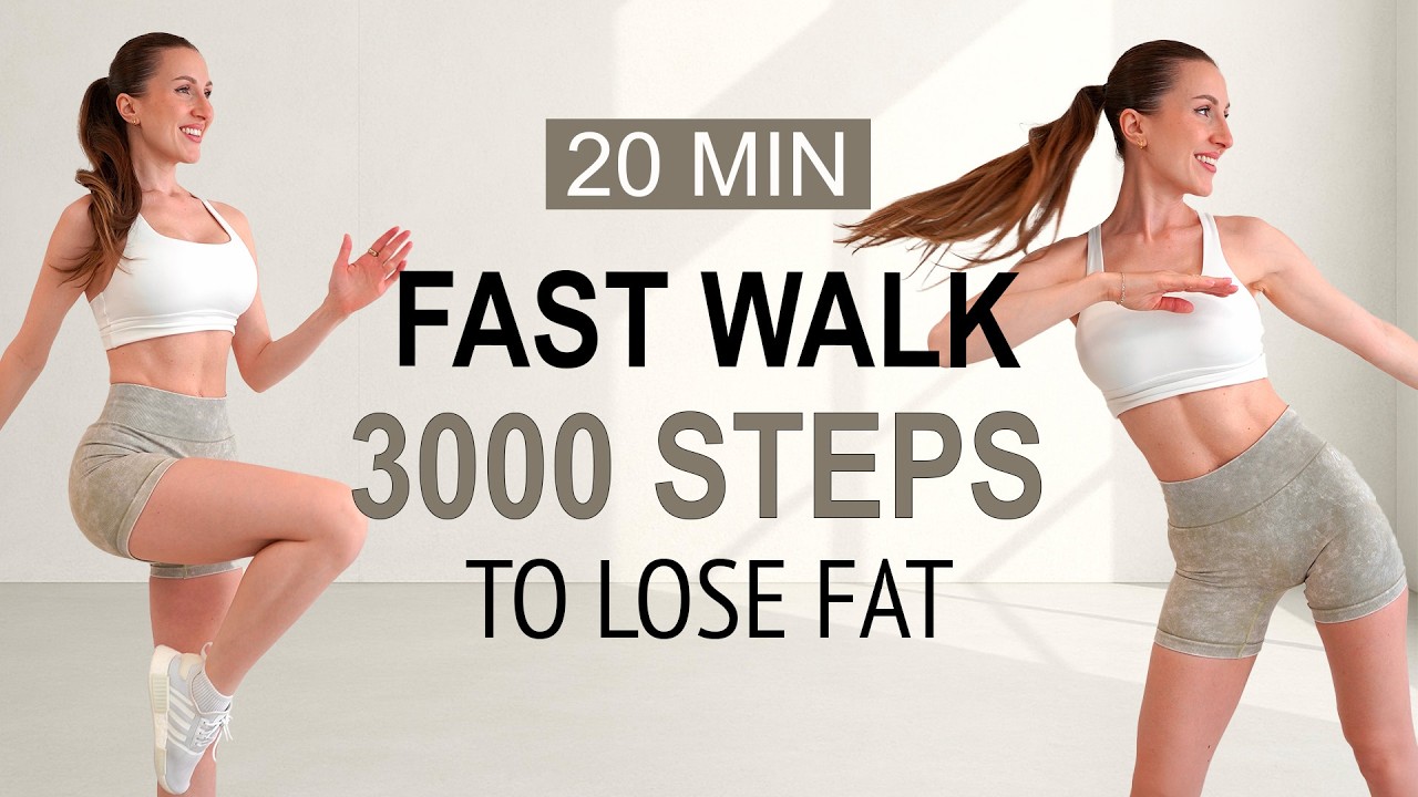 20 MIN WALK OFF FAT FAST & Tone Your Body | 3000 Steps, FULL BODY, No Repeat, Super Sweaty