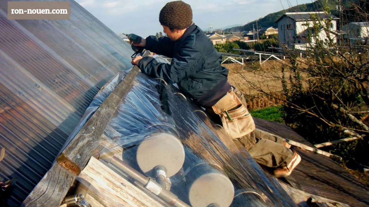 自作の塩ビ管太陽熱温水器をメンテナンス～DIY SOLAR WATER HEATER～