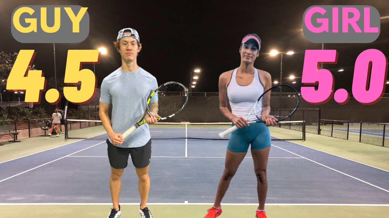 Девушка-бейслинер USTA 5.0 против парня-бейслинера USTA 4.5 | Одиночный разряд с Уинстоном и Клэр