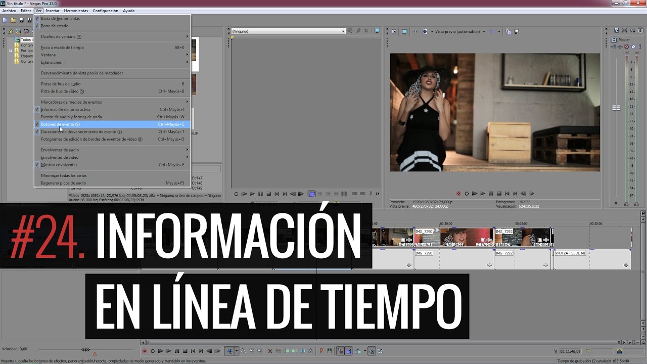 SONY VEGAS PRO 13 #24 Información en línea de tiempo (Tutorial)