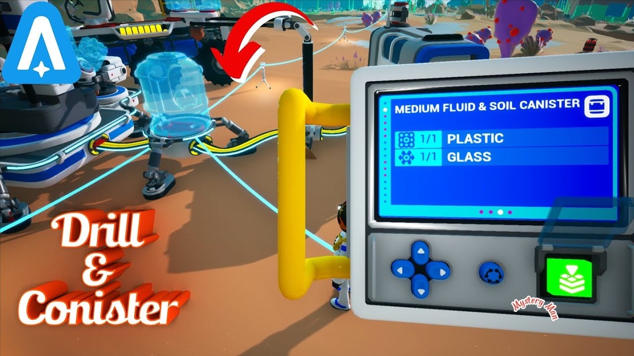 Astroneer glitchwalker update Drill and Conister | Drill strength 1 | Medium Fluid and Soil Conister